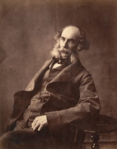 Istuvan herrasmiehen muotokuva, n. 1856-59. tekijältä Horatio Ross
