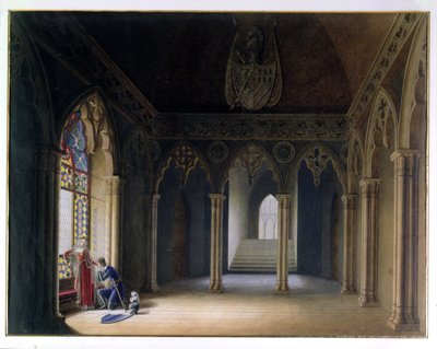 The Knights Departure (akvarelli) tekijältä Hortense de Beauharnais