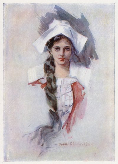 Ilustração para Evangeline, A Tale of Arcadie, de Henry Wadsworth Longfellow (litho)finnish tekijältä Howard Chandler (after) Christy