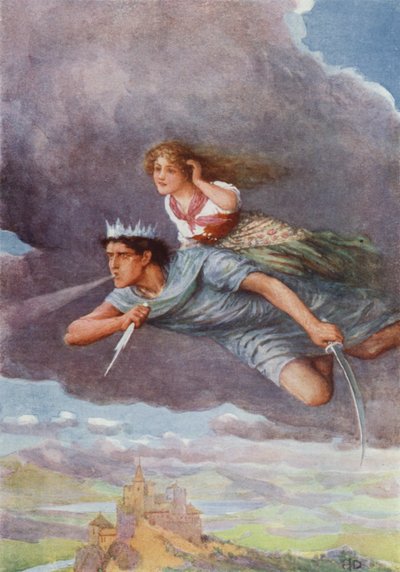 "Tuhat mailia tunnissa" elokuvasta "The Quest of the Bird with the Golden Tail" (värinen lito) tekijältä Howard Davie