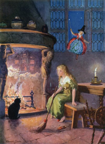 Cinderella (väri litho) tekijältä Howard Davie