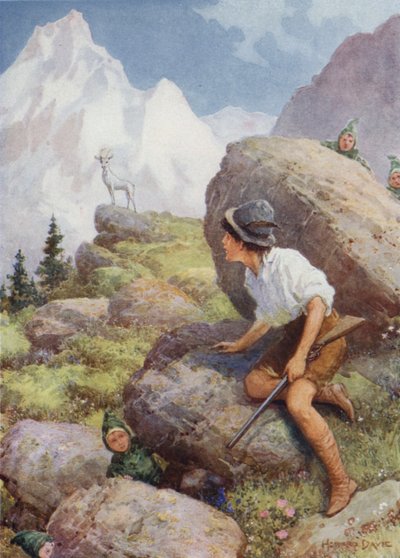 "Hän näki slatarogin seisomassa huipulla" elokuvasta "Valkoisen säämiskän legenda" (värinen lito) tekijältä Howard Davie