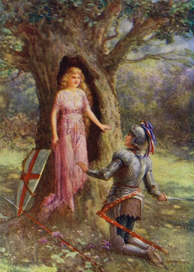 St Denis of France ja Fair Eglantine (väri litho) tekijältä Howard Davie
