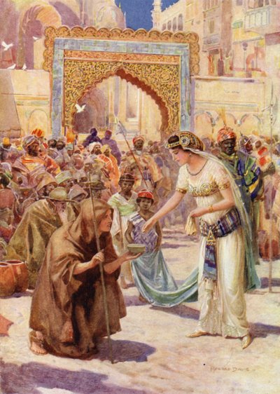 St George ja prinsessa Sabra (väri litho) tekijältä Howard Davie