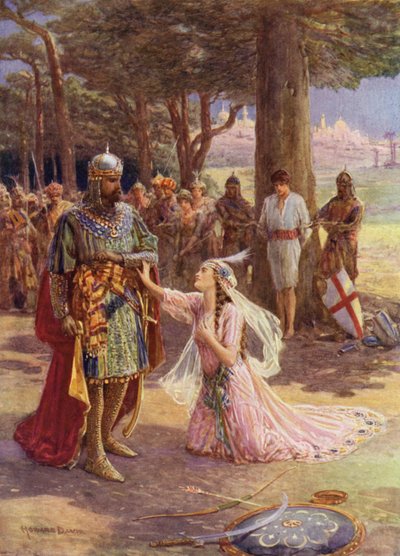 Espanjan St James ja prinsessa Celestine (väri litho) tekijältä Howard Davie