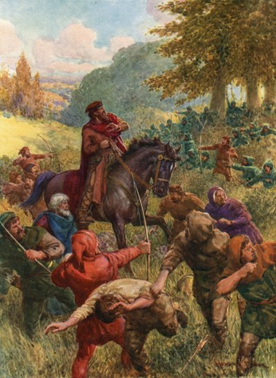 "The Rescue of Sir Richard of the Lea" (värinen lito) tekijältä Howard Davie
