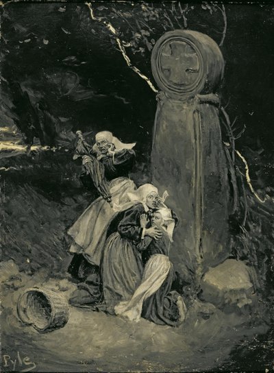 Breton talonpojat Wayside Crossissa, William Perry Northrupin teoksesta "St. Anne d