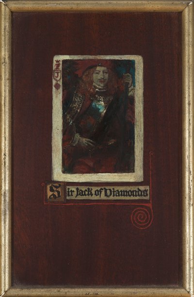 Sir Jack of Diamonds (öljy paneelissa) tekijältä Howard Pyle