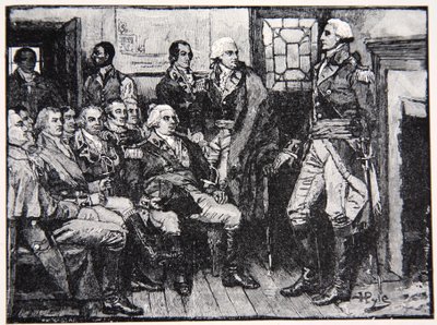 Washington ja hänen kenraalit neuvottelemassa, 15. maaliskuuta 1783, kuva Harper