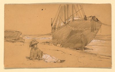 Piirros, Rannalla, 1884 tekijältä Howard Russell Butler