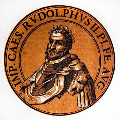 Rudolf II:n, Pyhän Rooman keisarin, muotokuva tekijältä Hubert (after) Goltzius