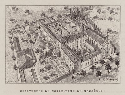 Chartreuse De Notre-Dame De Mougeres (kaiverrus) (kaiverrus) tekijältä Hubert Clerget