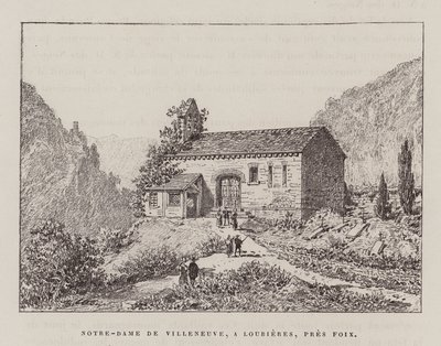 Notre-Dame De Villeneuve, A Lourieres, Pres Foix (kaiverrus) tekijältä Hubert Clerget