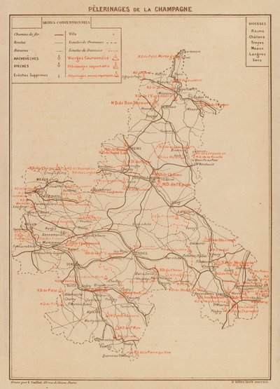 Pelerinages De La Champagne (värilitro) tekijältä Hubert Clerget