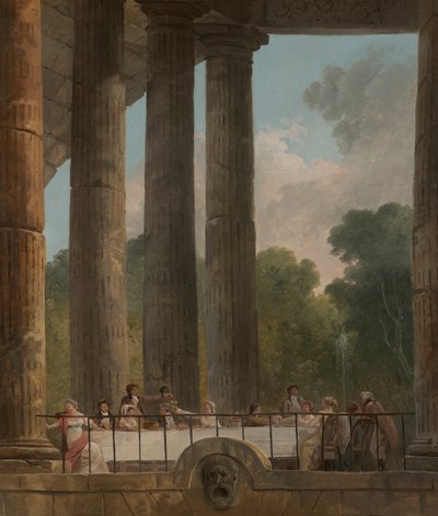 Juhla temppelin raunioilla tekijältä Hubert Robert