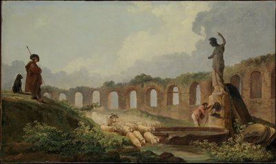 Raunioitunut akvedukti tekijältä Hubert Robert