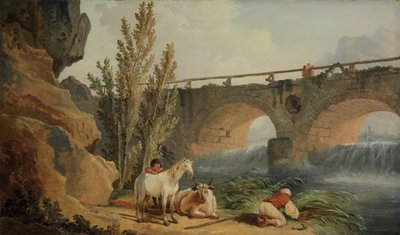 Silta kaskadin yli. tekijältä Hubert Robert