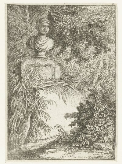 Rintakuva Les Soirees de Rome (sarjan nimi) Roomalaiset kasvot (sarjan nimi) tekijältä Hubert Robert