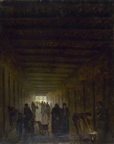Saint-Lazaren vankilan käytävä, n. 1793. tekijältä Hubert Robert