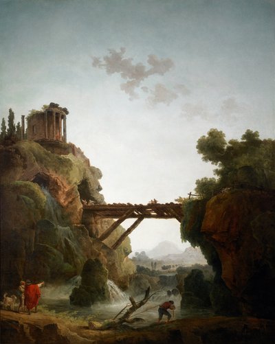 Fantastinen näkymä Tivoliin tekijältä Hubert Robert
