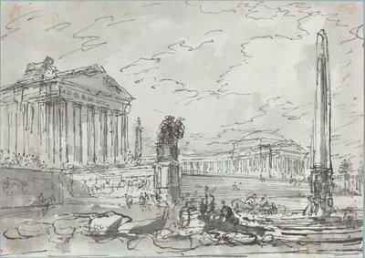 Fantasia muinaisessa Campidogliossa tekijältä Hubert Robert