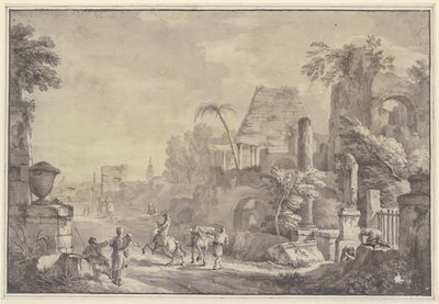 Sankarillinen maisema tekijältä Hubert Robert