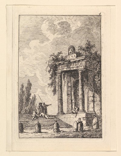 Portaikko osoitteessa Quatre Bornes.n.d. tekijältä Hubert Robert