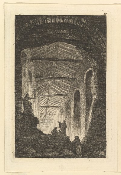 Antiikkigalleria, n. 1763-65. tekijältä Hubert Robert