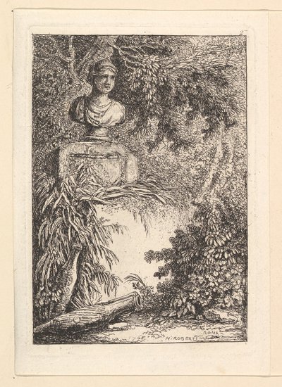 Le Buste.n.d. tekijältä Hubert Robert