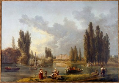 Merevillen linna Hubert Robertin (1733-1808) maalaus 1700-luvulta Sceaux, Ranskan saaren museo tekijältä Hubert Robert