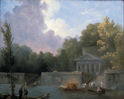 Puistokohtaus tekijältä Hubert Robert
