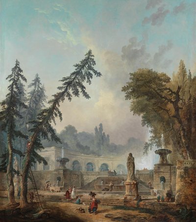Puistomaisema tekijältä Hubert Robert
