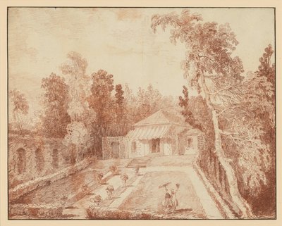 Paviljonki puistossa tekijältä Hubert Robert