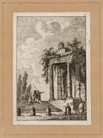 Lauta neljä illasta Roomassa tekijältä Hubert Robert