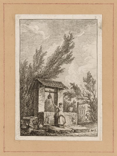 Lauta seitsemäs Iltaista Roomassa tekijältä Hubert Robert