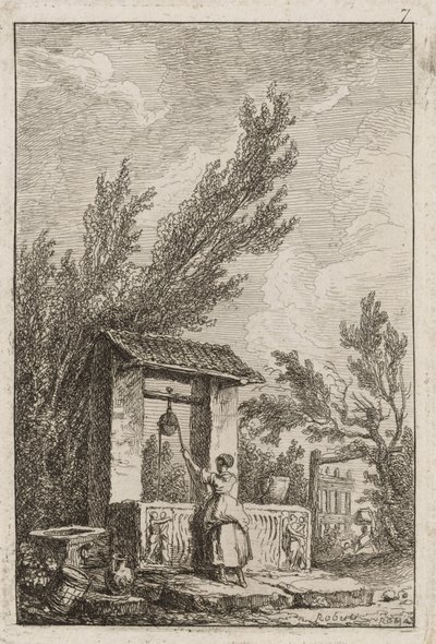Lauta Seitsemän illasta Roomassa tekijältä Hubert Robert