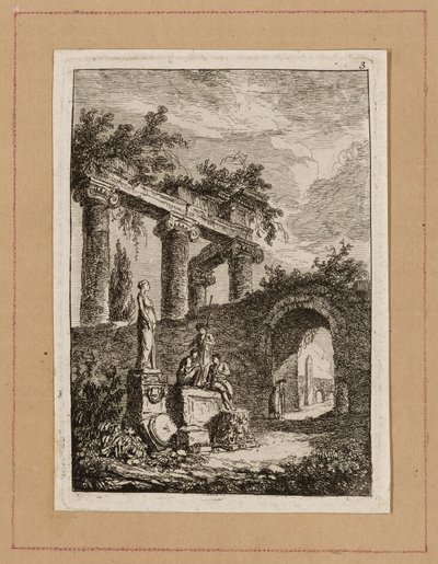 Kolmas levy iltaisilta Roomassa tekijältä Hubert Robert