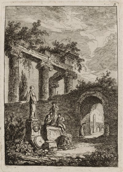 Kolmas levy iltaisilta Roomassa tekijältä Hubert Robert