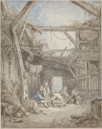 Raunioitunut maatila tekijältä Hubert Robert
