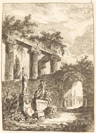 Patsas ennen raunioita tekijältä Hubert Robert