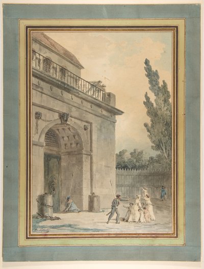 Vierailijat lähtevät vankilasta tekijältä Hubert Robert