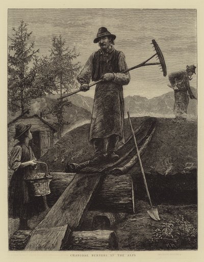 Hiilenpolttimet Alpeilla tekijältä Hubert von Herkomer