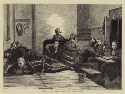 Yö vartiohuoneessa Aldershotissa tekijältä Hubert von Herkomer