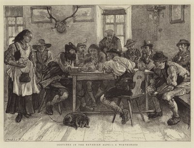 Luonnoksia Baijerin Alpeilla, IN, Wirtshausissa tekijältä Hubert von Herkomer