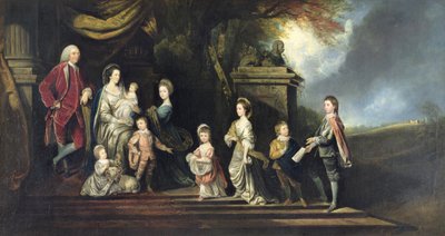 John 2. Egmontin jaarli (1711-1770) ja hänen perheensä, n. 1770 tekijältä Hugh Barron