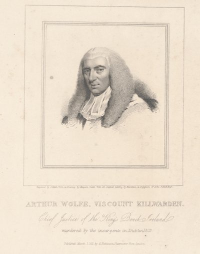 Arthur Wolfe, varakreivi Killwarden, kaiverrus G. Robinson tekijältä Hugh Douglas Hamilton