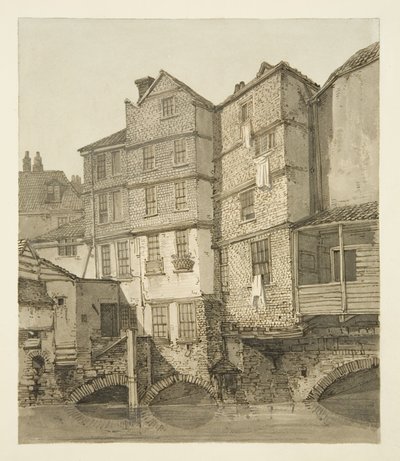 The Frome, joka katsoo ylävirtaan kohti Joulusiltaa, 1823 tekijältä Hugh ONeill
