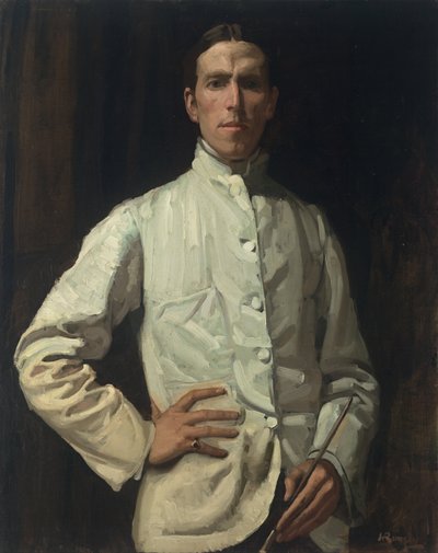 Self-portrait valkoisessa takissa tekijältä Hugh Ramsay