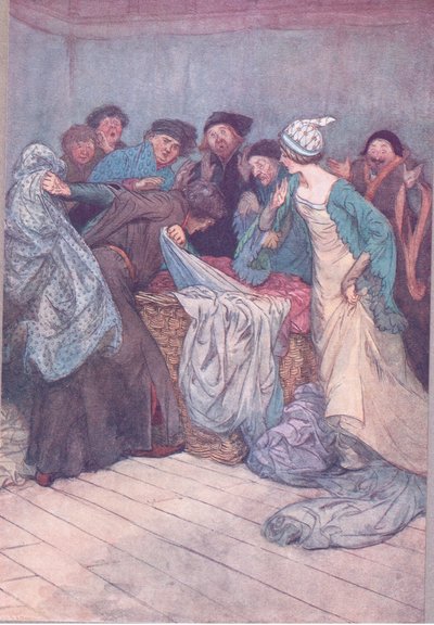 Etkö häpeä? Anna vaatteiden olla rauhassa, esimerkki Windsorin iloisista vaimoista, 1910 tekijältä Hugh Thomson