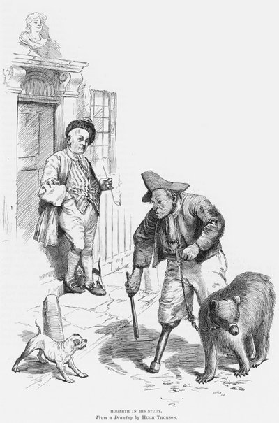 Hogarth työhuoneessaan tekijältä Hugh Thomson
